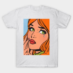 Pop art crying girl 2 T-Shirt